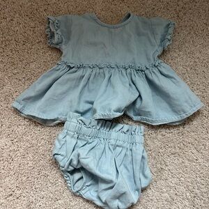 Quincy Mae Light Blue Kids Matching Set